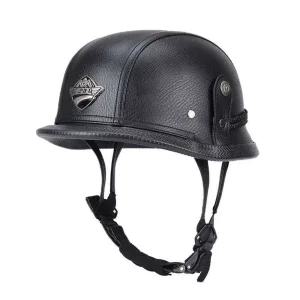 하이바 모터 여자 소두핏 반모 고글 전동 스쿠터 헬멧 갈색 M