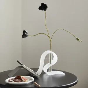 물결 모던 북유럽 심플 미니 소품 오브제 꽃병 한송이 화병