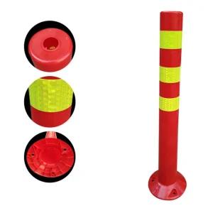 보행자안전봉 앙카볼트 세트 2색상 주차구역분리봉 충돌방지 반사테이프 안전유도 차단기둥 70cm