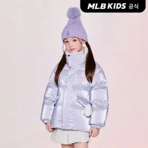 [MLB키즈공식]25FW프리즘 걸스 하트키링 글로시 숏 덕다운