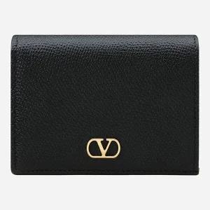 5F 7W2P0AJ3 SNP 0NO 브이 로고 시그니처 반지갑 블랙