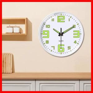 야광 시계 침실 무소음 시계 벽시계 거실 모던 심플 크리에이티브 패션 펀치 프리 라운드 쿼츠 시계