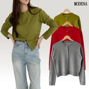 G.모데나 에센셜 베이직 니트 가디건 3종 택1