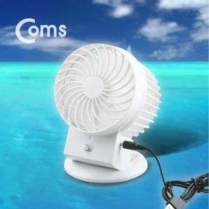 [골드스마일]USB 선풍기 (2중모터 80mm) White 2단 바람세기 evn2