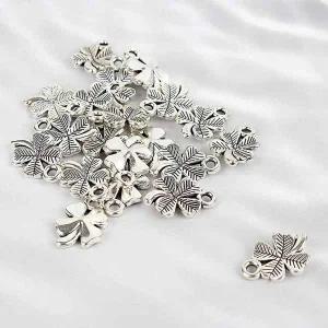 [골드스마일]네잎클로버 실버 목걸이 키링 액세서리 펜던트 부자재