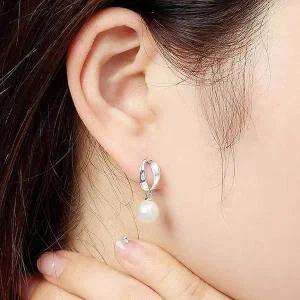 [콩심팥심]은귀걸이 진주 백금도금 실버925 귀걸이 악세사리