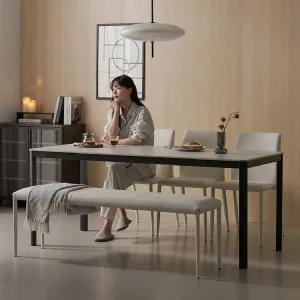 한샘몰pick 보니애 나폴리 포세린 세라믹 식탁세트 6인용 1800 (벤치형/체어형 선택)