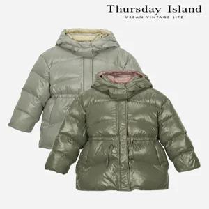 [써스데이아일랜드][Thursday Island] 후드 컬러배색 구스다운(T238MDJ233W)