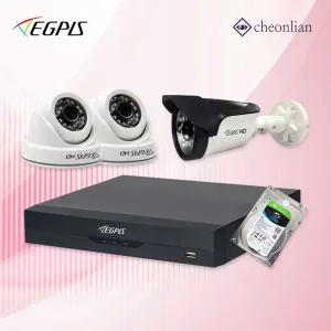 이지피스 500만화소 실내용 2대 + 실외용 1대 CCTV세트 이지뷰 4채널 녹화기 / ERD-5104HS_V3(1TB)