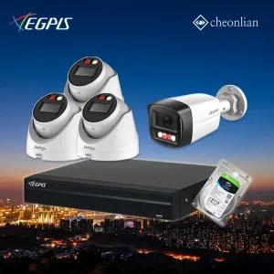 이지피스 500만화소 야간컬러 IP 실내용 3대 + 실외용 1대 CCTV 자가설치 세트