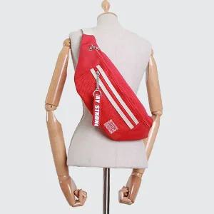 [콩심팥심]여성 보조 힙색 패션 슬링백 웨이스트백 빨간 가방 허리색 벨트가방