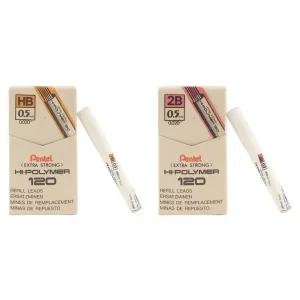 펜텔 하이폴리머 120 샤프심 0.3 0.5mm (5종) 단독 한정판 필기 사무 용품 도구 학생 공부 수업 문구
