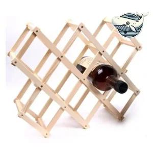 세련된 나무 와인 보관대 접이식 와인랙