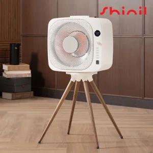 신일 정품 SEH-FCM600BE 에코팬 큐브히터 1구 송풍팬 전기히터 난로 사각스탠드 테이블타입 리모컨 터치