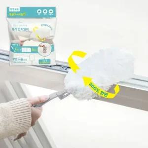 양면세트 흡착 먼지떨이 본체1개 리필5개입 먼지클리너 정전기먼지포 부직포먼지떨이