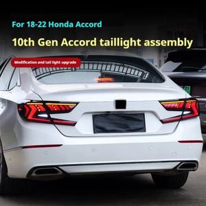 혼다 10세대 어코드 테일램프 2018-2022 LED 다이나믹 방향지시등 자동차 어셈블리 FT 카 라이트