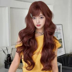 키라비 가발 여성 통가발 긴머리 웨이브 77cm KPE0502