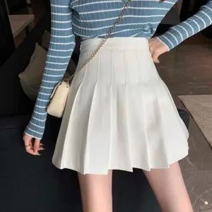 주름 테니스 하이웨스트 속바지내장 치마 스커트 여자