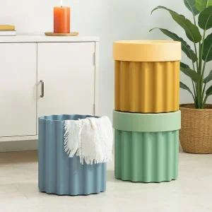 [공간미가구]유캔 스툴 간이 카페 화장대 쿠션 인테리어 수납 보조 낮은 카페 매장 업소 고깃집 의자