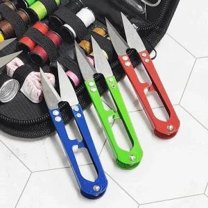 원단 재단 재봉실 쪽가위 12P 세트 미니가 레저용접이식