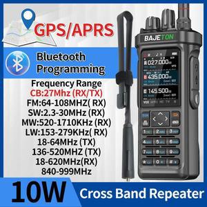 BAJETON BJ-9000 워키토키 CB/SSB/RX/HF 수신기 GPS APRS 10W 블루투스 전화 프로그래밍 동일한 RT-950 PRO