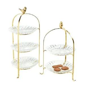 케이크 트레이 플레이트 3단 디저트 접시 스탠드 북유럽 홈파티 디스플레이