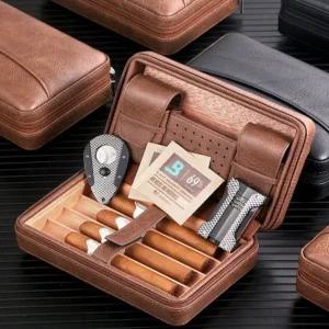 시가 박스 쿠바 담배 휴대용 라이터 홀더 커터 세트 시가도구