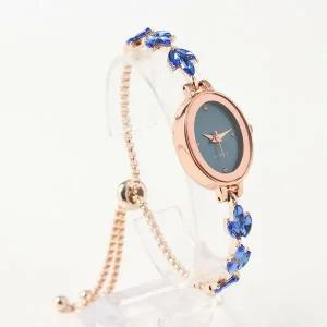 슬라이드 여성 손목시계 블루