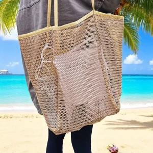 워터파크 대형 메쉬 비치백 그물 가방 해변물놀이가방 바캉스가방 방수비