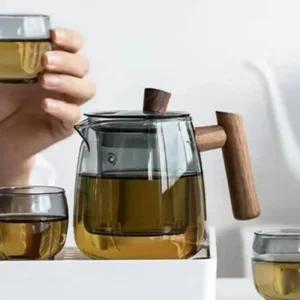 로하티 차와무드 내열 유리 포트 500ml내열유리티포트 티포트 티메이커 멀티