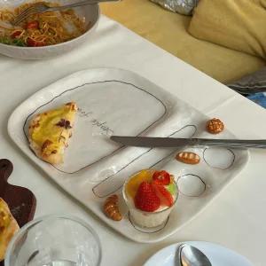 핸드페인팅 도자기 식판 세라믹 어글리 브런치 A 접시