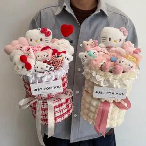졸업식선물 연주회 생일선물 산리오캐릭터 키티 시나모롤 쿠로미 굿즈 귀여운인형 캐릭터 꽃다발 여사친 사