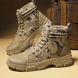 남성 겨울 밀리터리 털워커 1P 방한화 따뜻한 신발 남성워커 방한화