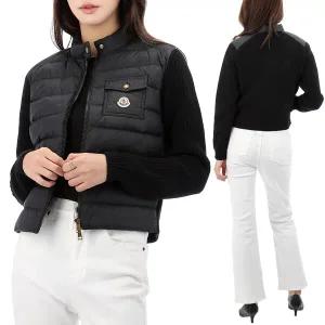 25FW 몽클레어 로고 패치 패딩 믹스 집업 자켓 9B00028 M4281 999