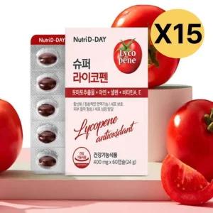 뉴트리디데이 슈퍼 라이코펜 토마토추출 아연 60p X15