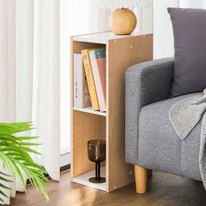 [아이리스] 우드 2단 틈새 수납장 선반 책장 책꽂이 20cm UB-6020