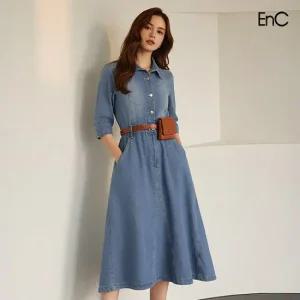[ENC] 데님 롱원피스 (ENOJ33801C)
