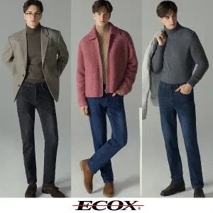 [에콕스] 하이엘라 웜 기모 데님 3종 남성