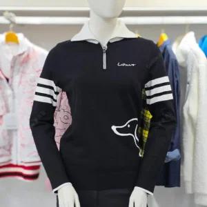 루이까스텔 FW 여성 소매 라인 배색 하프 집업 스웨터 7LESW923B