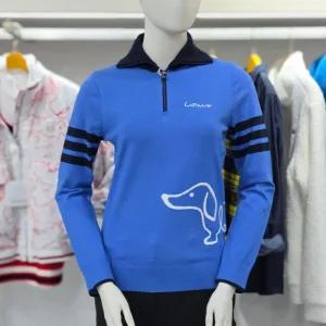 루이까스텔 FW 여성 소매 라인 배색 하프 집업 스웨터 7LESW923L