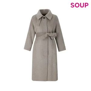 [롯데백화점]SOUP 벨티드 핸드메이드 울 코트 SBBHC91