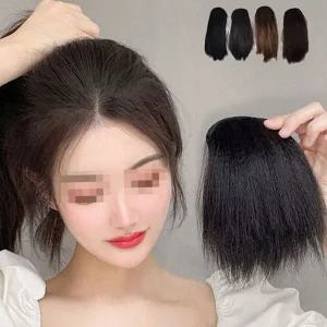 웨이브 여성 부분 가발 똑딱이 여자 부분 가발 정수리 커버