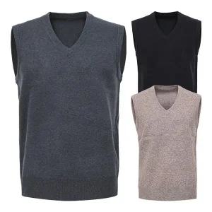 [제로골프]쟌피엘 남성 울 니트 V넥 캐주얼 조끼 Model No_J2-4E048
