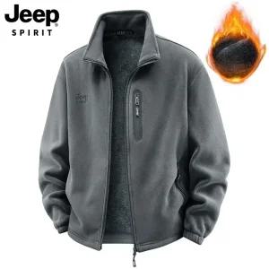 JEEP SPIRIT 남자 집업 폴라폴리스 보아털 겨울 자켓 빅사이즈