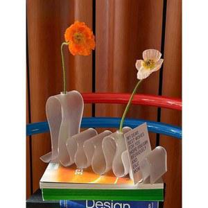 물결화병 인테리어 꽃집 디자인 웨딩 데스크탑 꽂꽂이 오 장식용 조화 물결모양