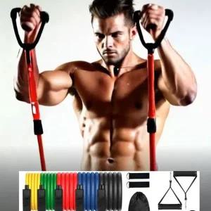고탄력 홈트 멀티 튜빙밴드 고무 밴드 (파우치포함) 튜닝 튜빙