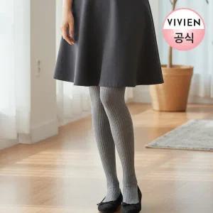 [비비안]코튼 골지타이즈 TS2032H_ML_(브라운라이트그레이)