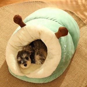 강아지침낭 고양이침낭 숨숨집 슬리핑백 겨울 고양이집 대형 강아지조개집 소형 쿠션 침대