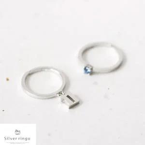 실버925 11월탄생석 숫자모양반지 숫자탄생석11월R