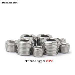 NPT 육각 플러그 스테인리스 스틸 304 공압 피팅 엔드캡 1/4 